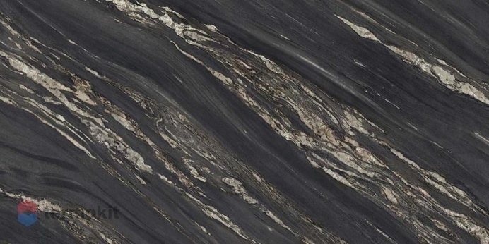 Керамогранит Ariostea Marmi (6mm) Tropical Black Lev Silk 150x300