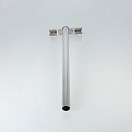 Пресс-фитинг тройник с хромированной трубкой Valtec 20 х 15 х 20 мм, 30 см