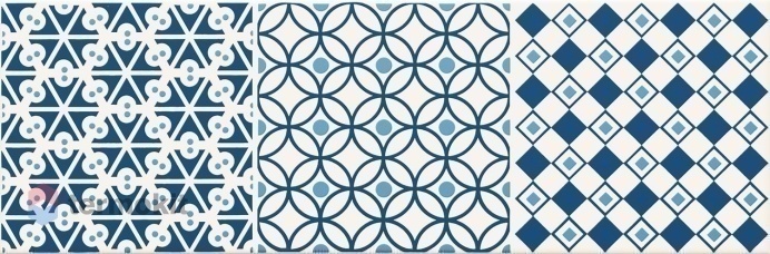 Керамическая плитка Tubadzin Avignon D-cobalt 1 декор 14,8x44,8
