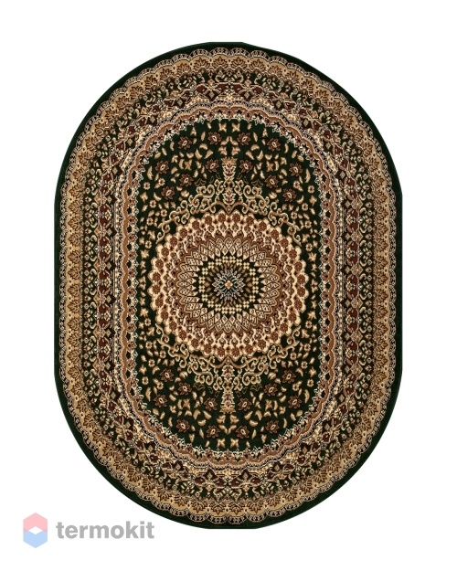 Ковёр Merinos Laguna 300x500 овальный зелёный/бежевый D504