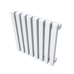 Стальные трубчатые радиаторы КЗТО QUADRUM 40 V 300 с нижним подключением цвет белый муар