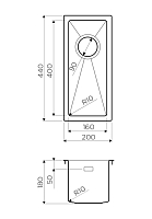 Мойка для кухни Omoikiri Taki 20-U/IF-GM 4973105