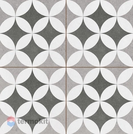Керамическая плитка Kerlife Hydraulic Hester Silver напольная 45x45