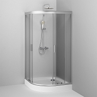 Душевой уголок AM.PM Gem 1900x1000x1000 матовое серебро W90G-401-100WT