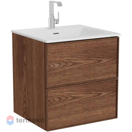 Тумба с раковиной Vitra Metropol Edge 60 подвесная ореховое дерево 67154
