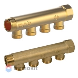 Giacomini Сантехнический коллектор латунный 3/4"x1/2"/2 R580CY062