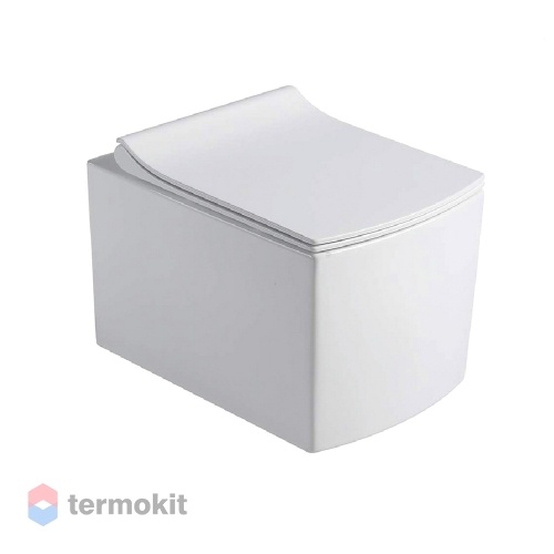 Унитаз подвесной Black&White с сиденьем микролифт W-719