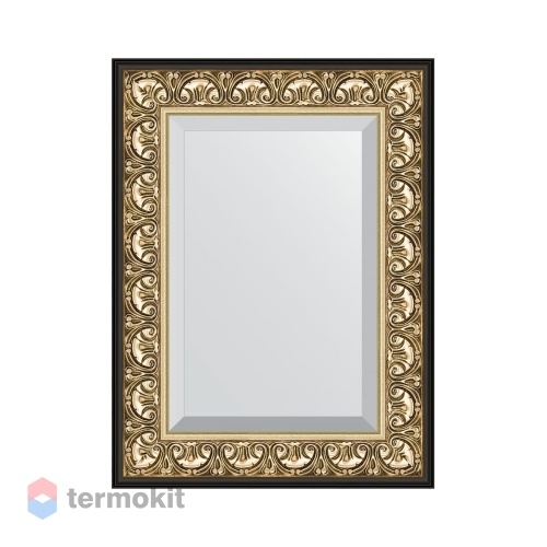 Зеркало с фацетом в багетной раме EVOFORM EXCLUSIVE 60 барокко золото BY 1231