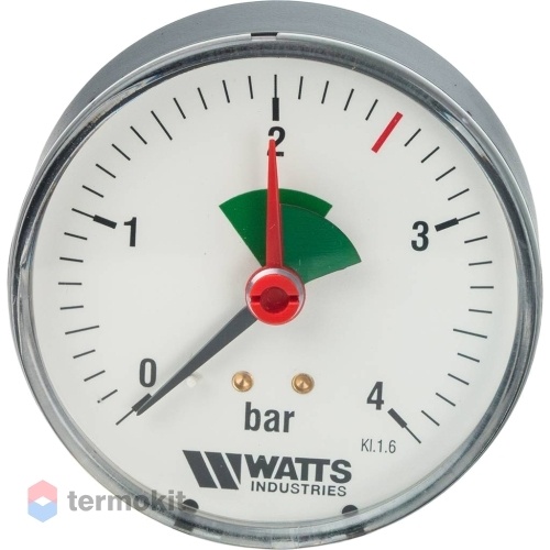 Watts Манометр аксиальный 80мм 1/4 давление 4 бар 10008022