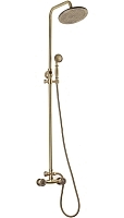 Душевая система со смесителем, верхним и ручным душем Bronze de Luxe, лейка круг, 10118R