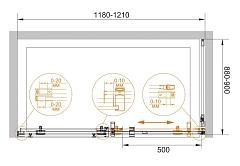 Душевой уголок Cezares Stylus 1950x1200x900 хром STYLUS-O-M-AH-1-120/90-C-Cr