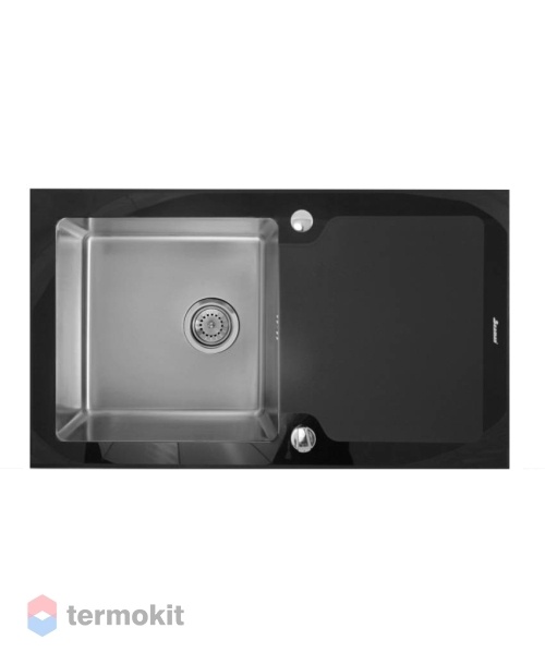Мойка для кухни Seaman Eco Glass вентиль-автомат нержавеющая сталь SMG-860B.B