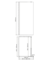 Душевая перегородка WasserKRAFT Abens 900х2000 черный 20W39 УЦЕНЕННЫЙ