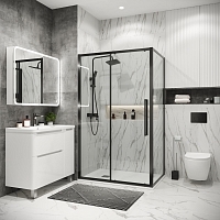 Душевой уголок Grossman Cosmo 1950x1100x800 графит сатин 120.K33.02.1180.42.00