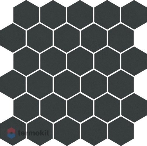 Керамическая плитка Kerama Marazzi Агуста 63001 черный натуральный (полотно из 30 частей) 29,7х29,8
