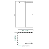 Душевой уголок WasserKRAFT Vils 1000x800x2000 серебристый 56R17