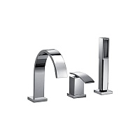 Смеситель на борт ванны 3 отверстия Jacuzzi Rubinetteria Glint хром 0IQ00016JA00