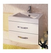 Тумба с раковиной Comforty Лаура-75-2 подвесная белый глянец 00004136348