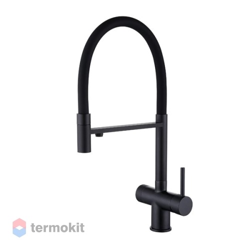 Смеситель для кухни EMAR Steel черный матовый ЕС - 7024 Black