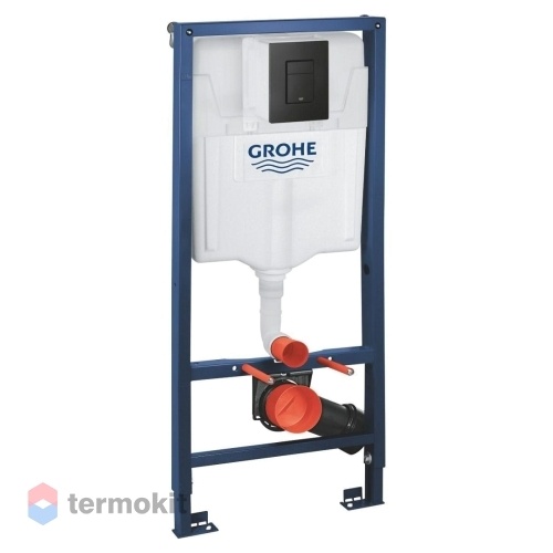 Инсталляция для унитаза подвесного GROHE Rapid SL GH с клавишей черный матовый 39939000
