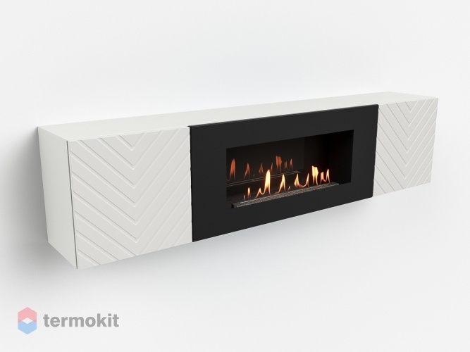 Тумба с биокамином Firelight BFP-P1700V белая