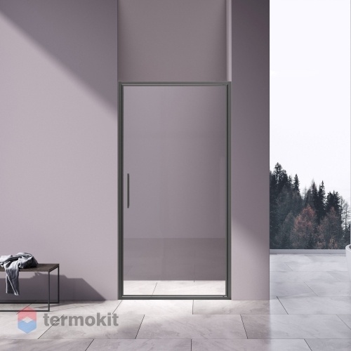 Душевая дверь Vincea Slim 8mm 900х1950 вороненая сталь VDP-4SL900CLGM