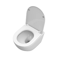 Унитаз подвесной BelBagno UNO-TOR безободковый, с системой смыва "Торнадо", с сиденьем soft close BB5177CH-TOR/SC