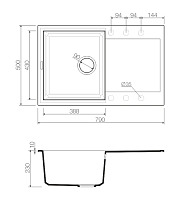 Мойка для кухни Omoikiri Sakaime 79-BL 4993276
