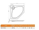 Поддон встраиваемый из искуственного мрамора Cezares TRAY-S-P-90-56-W