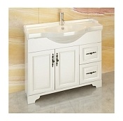 Тумба с раковиной Comforty Севилья-100 напольная слоновая кость 00003132627