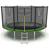 Батут с внешней сеткой и лестницей Evo Jump External 12ft (Green)