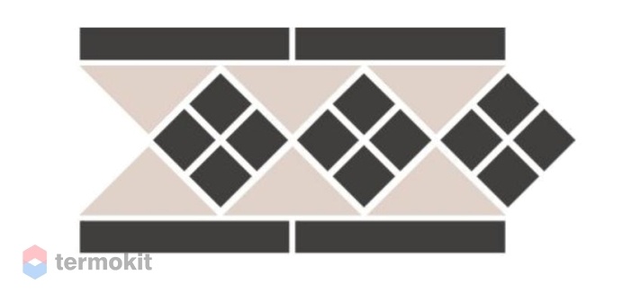 Керамогранит Top Cer Octagon Border LISBON 1 with 1 strip Stand. (Tr.16, Dots 14, Strips 14) бордюр 28,1x15,1
