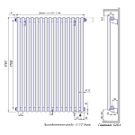 Стальные трубчатые радиаторы КЗТО Гармония С25-1 1750 с нижним подключением