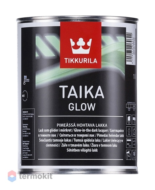 Tikkurila Taika Glow,Светящийся в темноте водоразбавляемый лак,1л