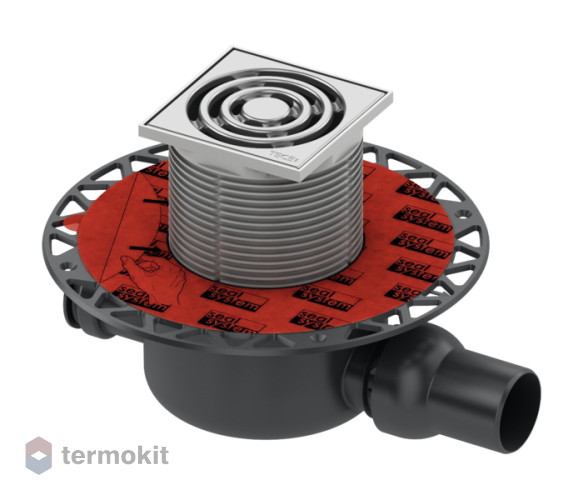Трап TECE TECEdrainpoint S 120 с универсальным фланцем Seal System хром матовый 3601200