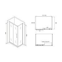 Душевой уголок ABBER Schwarzer Diamant 1950x1600x900 черный AG30160BH-S90B