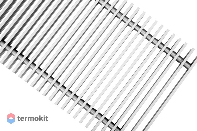 Декоративная решетка Techno 300x800/С Алюминиевая Серебряная