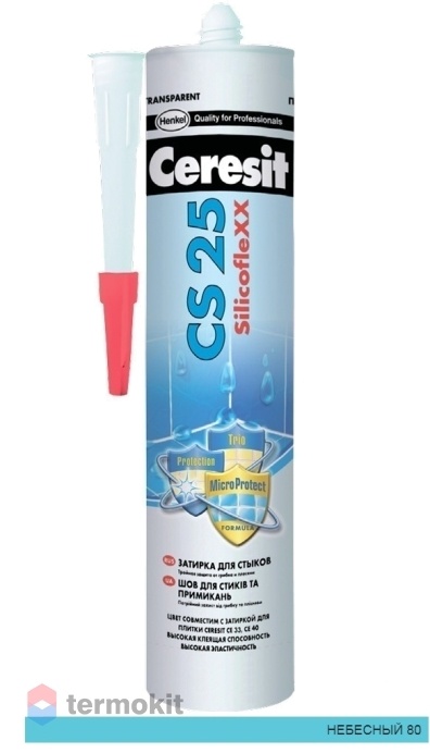 Затирка Ceresit CS 25 силиконовая 80 Небесный 280мл