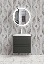Тумба под раковину ART&MAX PLATINO 58 подвесная серый матовый AM-Platino-580-2C-SO-GM