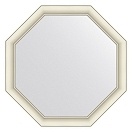 Зеркало в багетной раме EVOFORM OCTAGON 71 белый с серебром BY 7432