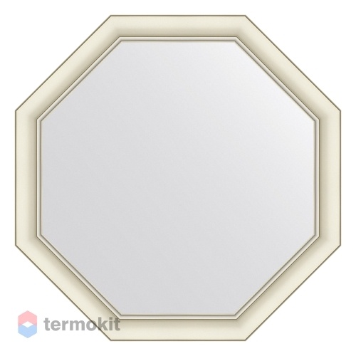 Зеркало в багетной раме EVOFORM OCTAGON 71 белый с серебром BY 7432