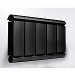 Дизайн-радиаторы алюминиевые Silver 250 с боковым подключением цвет черный янтарь RAL 9005