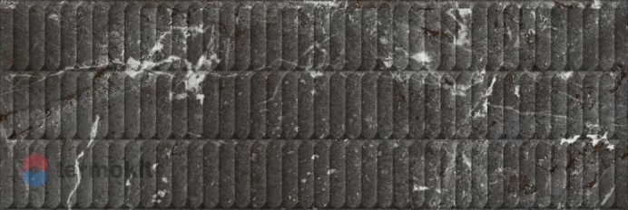 Керамическая плитка Kerama Marazzi Тубкаль KM3090B0170R чёрный глянцевый структура обрезной настенная 30x89,5x1,05