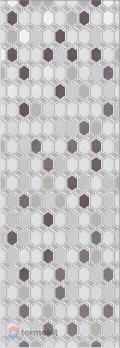 Керамическая плитка Eletto Ceramica Malwiya Декор Grey Geometria 24,2х70