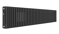 Стальной трубчатый радиатор Kohr Heim 3030/34 секции с боковым подключением 3/4 черный