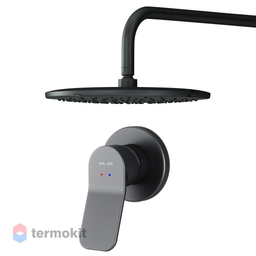 Душевой комплект скрытого монтажа AM.PM X-Joy черный FB85A2R002