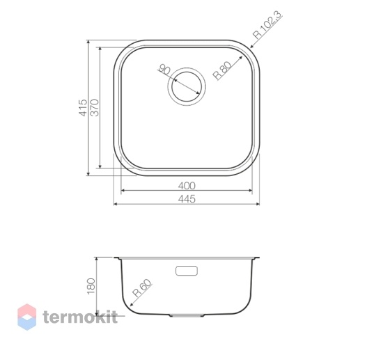 Мойка для кухни Omoikiri Omi 44-U/IF-GM 4993191 Уцененная