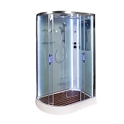 Душевая кабина Deto А 120x80 Хром (прозрачное стекло) А102 R LED