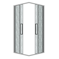 Душевой уголок Grossman Cosmo 1950x800x800 (стекло шиншилла) хром 300.K33.02.8080.10.02