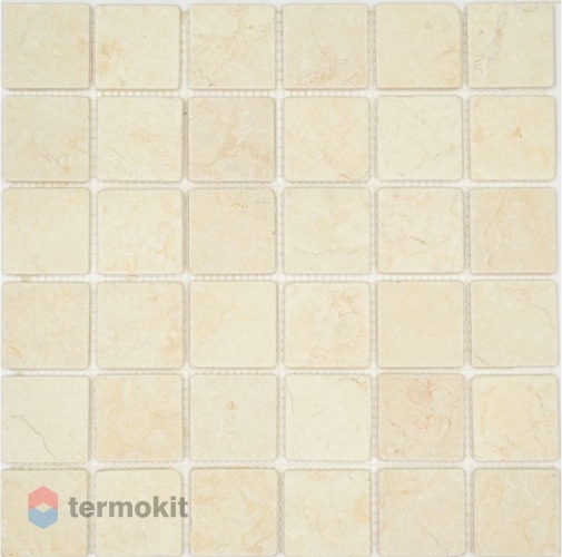 Мозаика Caramelle Mosaic Pietrine 7mm Botticino Mat (4,8x4,8) 30,5x30,5